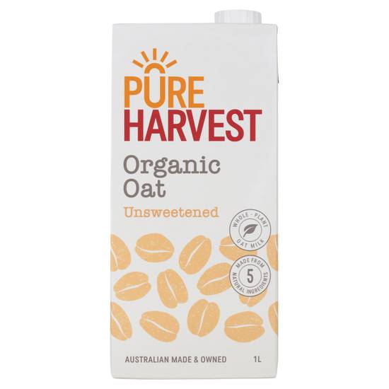 Pure Harvest Organic Long Life Oat Milk Unsweetened 1L