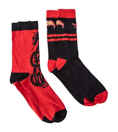 Licensed Crew Socks 2-Pack Hot Wheels