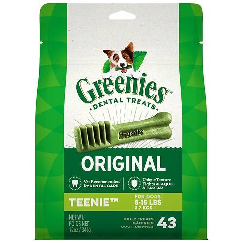Greenies Dental Dog Treats Original - Teenie, 43 ea 12.0 ea