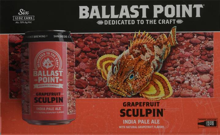 Ballast Point Sculpin Domestic Ipa Beer (6 pack, 12 fl oz) (grapefruit)