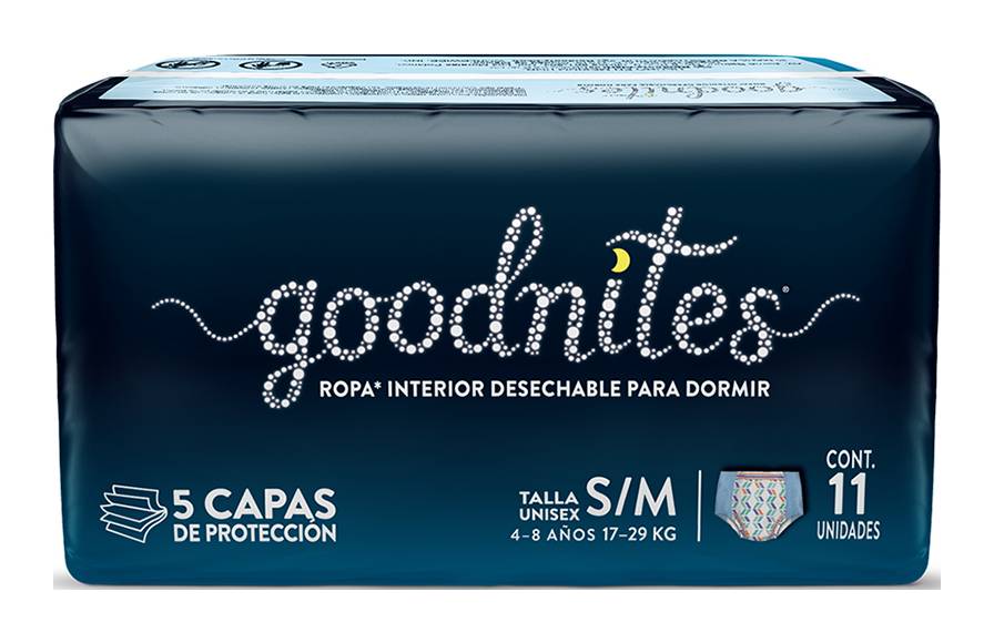 GoodNites · Ropa interior desechable para dormir, unisex, 4-8 Años (11 un)