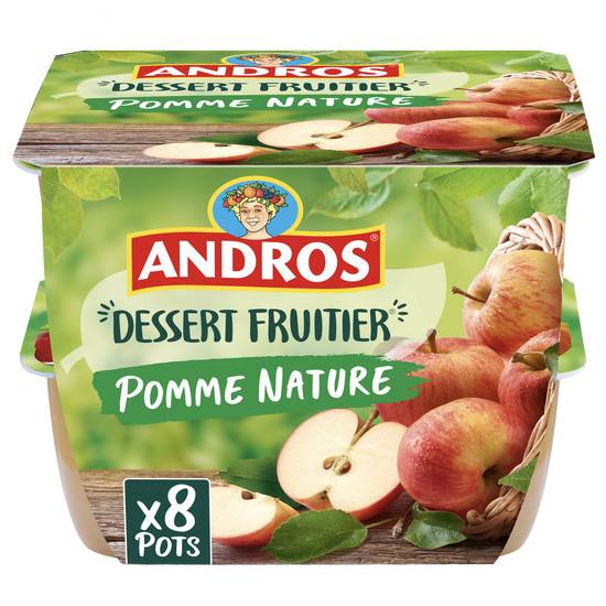 Andros - Compote pomme nature (8 pièces)