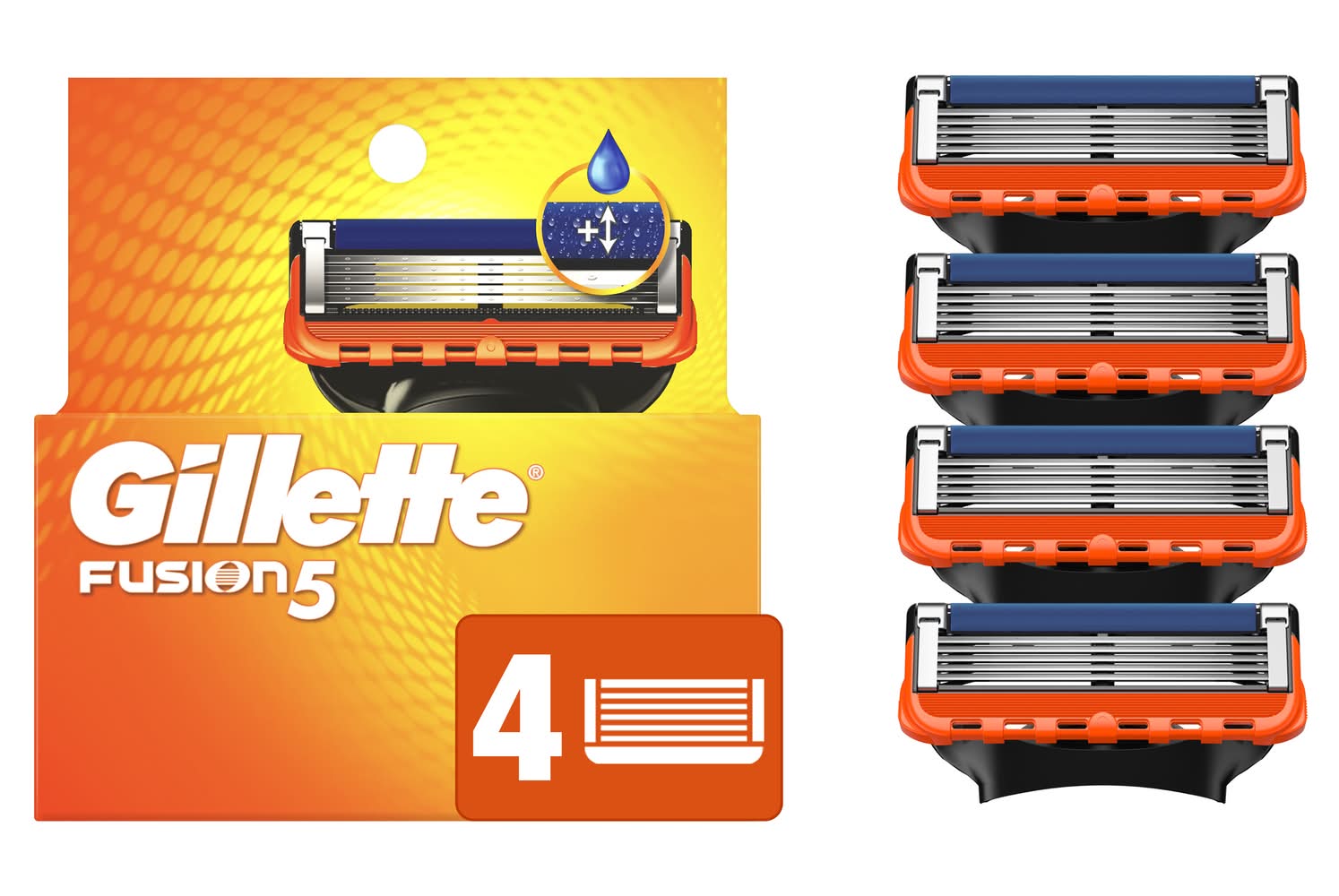 Gillette Fusion 5 Razor Blade Cartridges Refills (4 ct)
