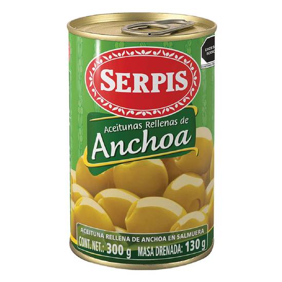 Serpis aceitunas rellenas de anchoa (lata 300 g)