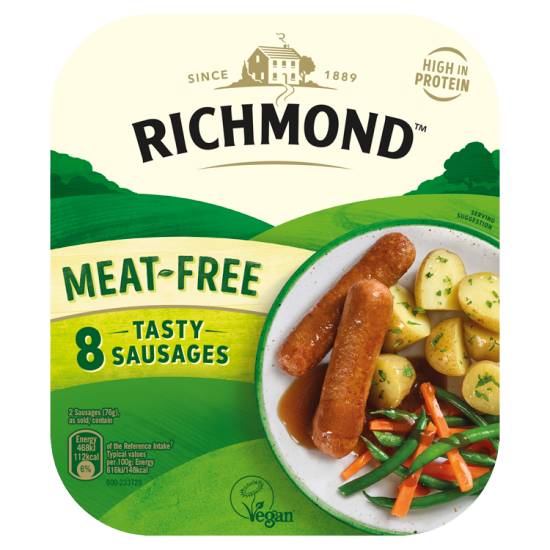 Richmond Meat-Free 8 Tasty Sausages (304 g)