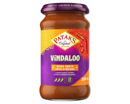 Patak's · Pâte de cari vindaloo (284 ml) - Vindaloo curry paste (284 mL)