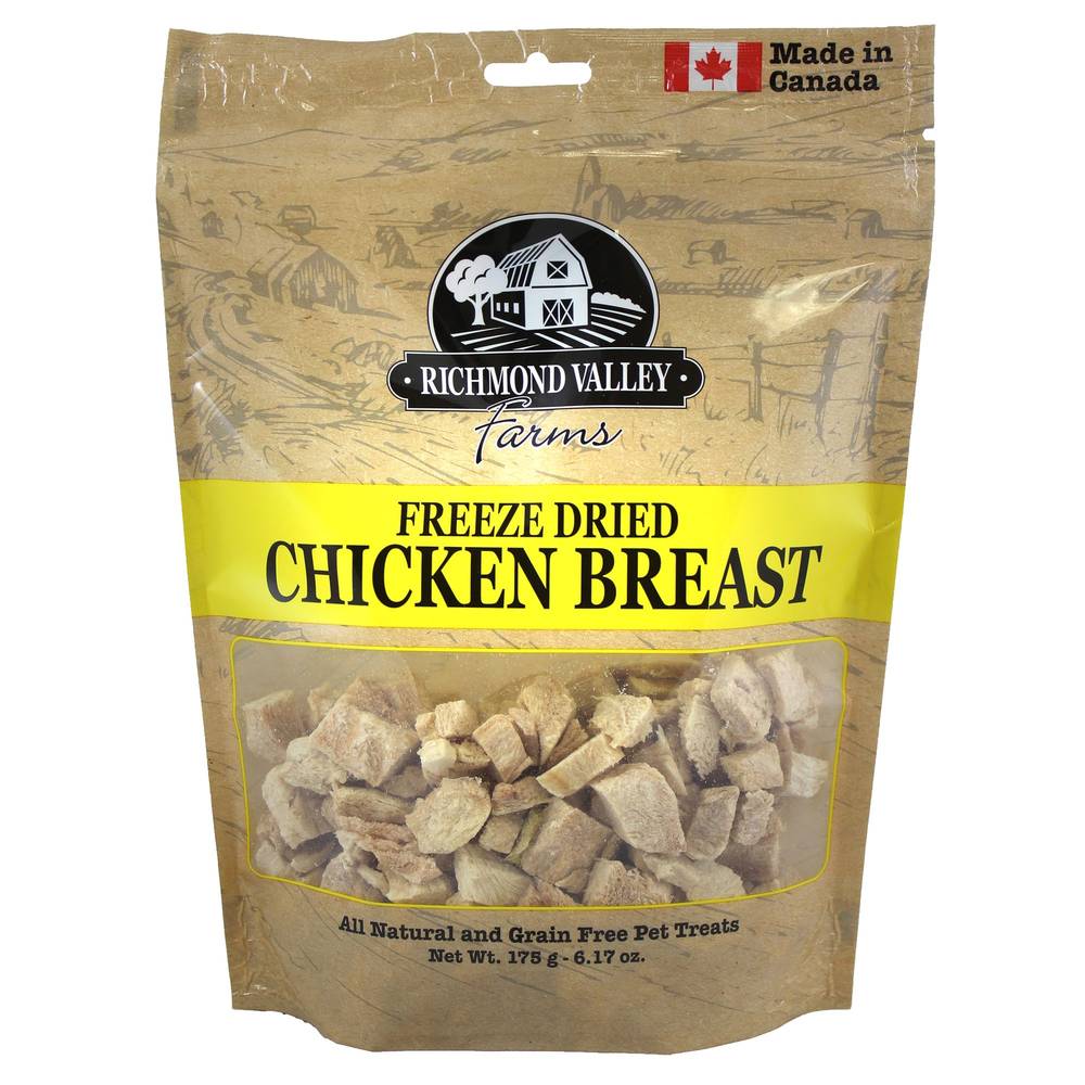 Richmond Valley Farms Freeze Dried Dog Treats - Natural, Grain Free, Chicken Breast (Size: 175 G)
