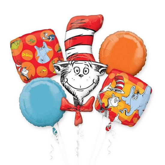 Uninflated Dr. Seuss Balloon Bouquet 5pc