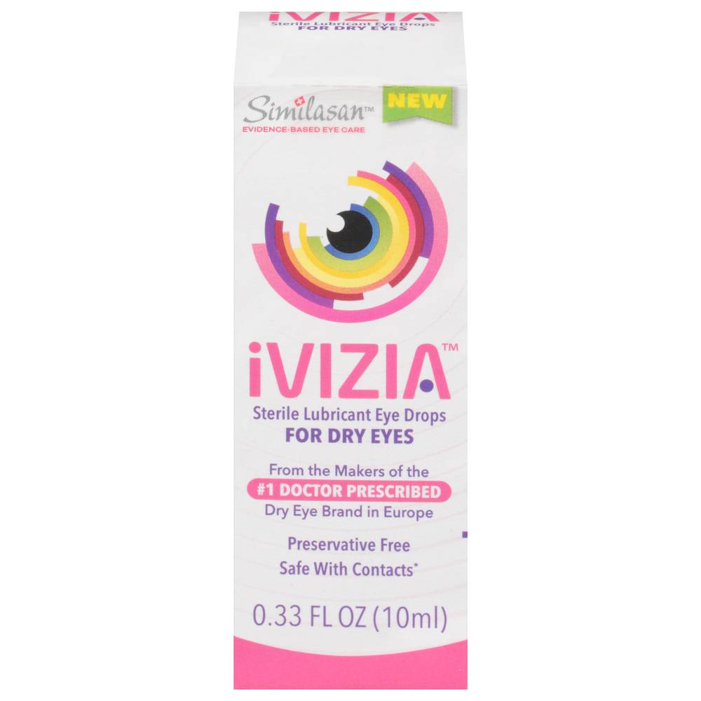 IVIZIA Sterile Lubricant Eye Drops For Dry Eye Relief (0.33 fl oz)