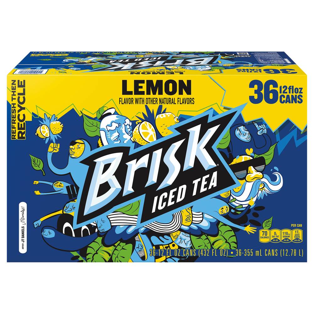 Brisk Iced Tea, Lemon (36 x 12 fl oz)