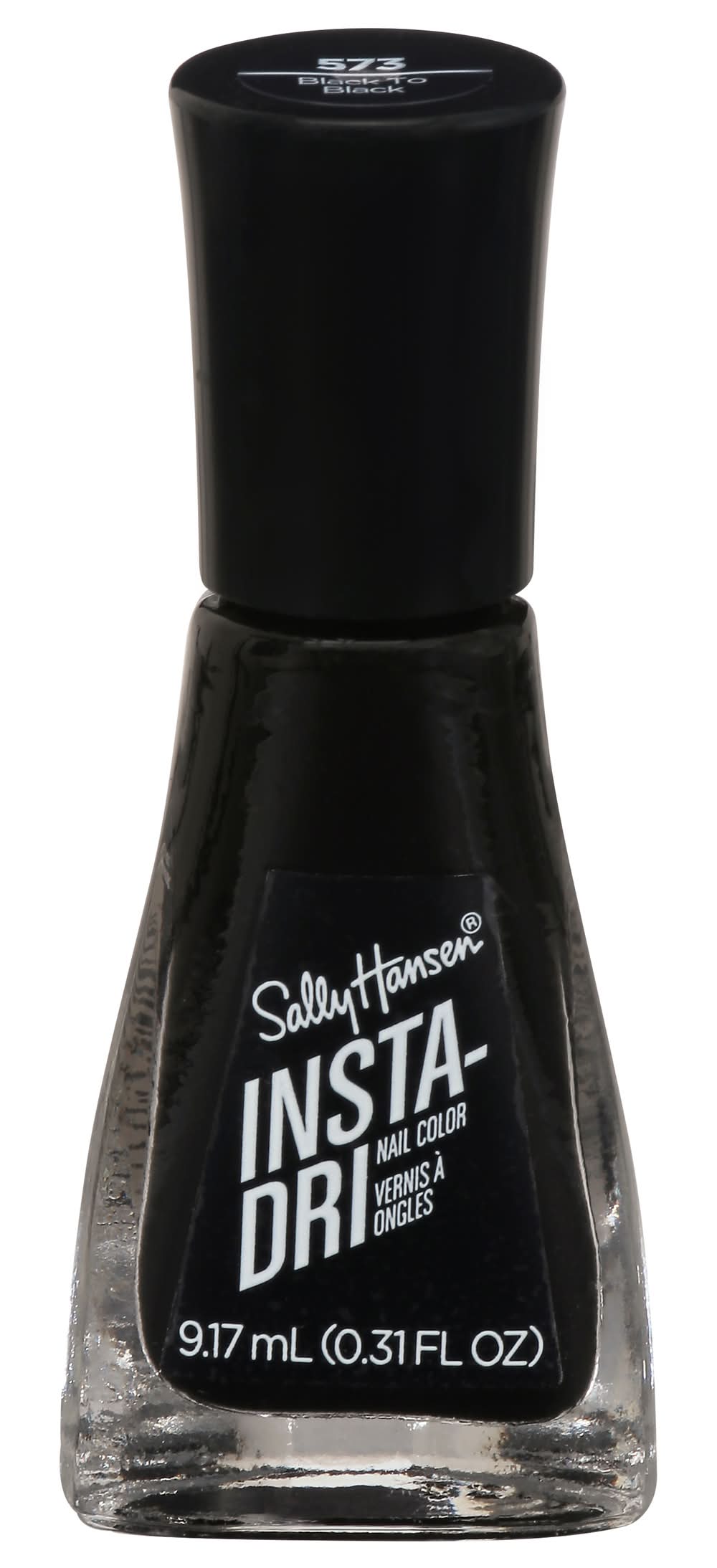 Sally Hansen Insta-Dri Nail Color, 573 Black To Black (9.2 ml)
