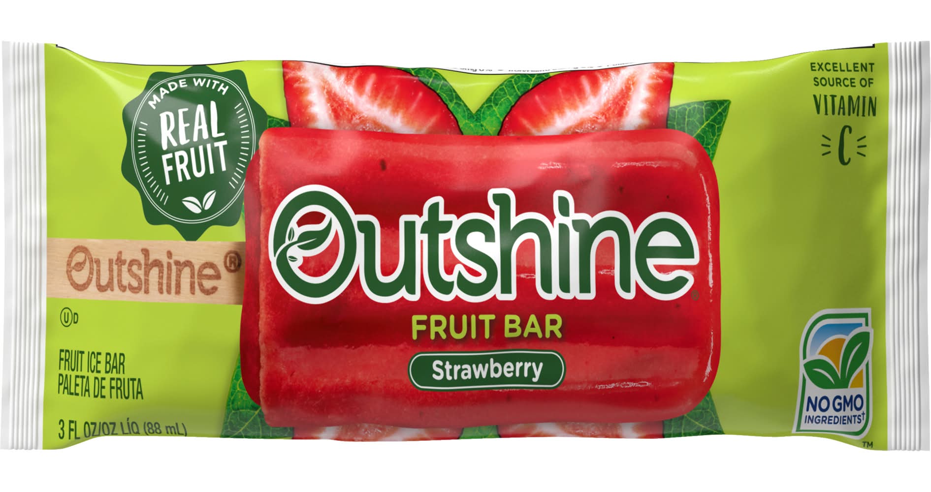 Outshine Fruit Ice Bar, Strawberry (3 fl oz)