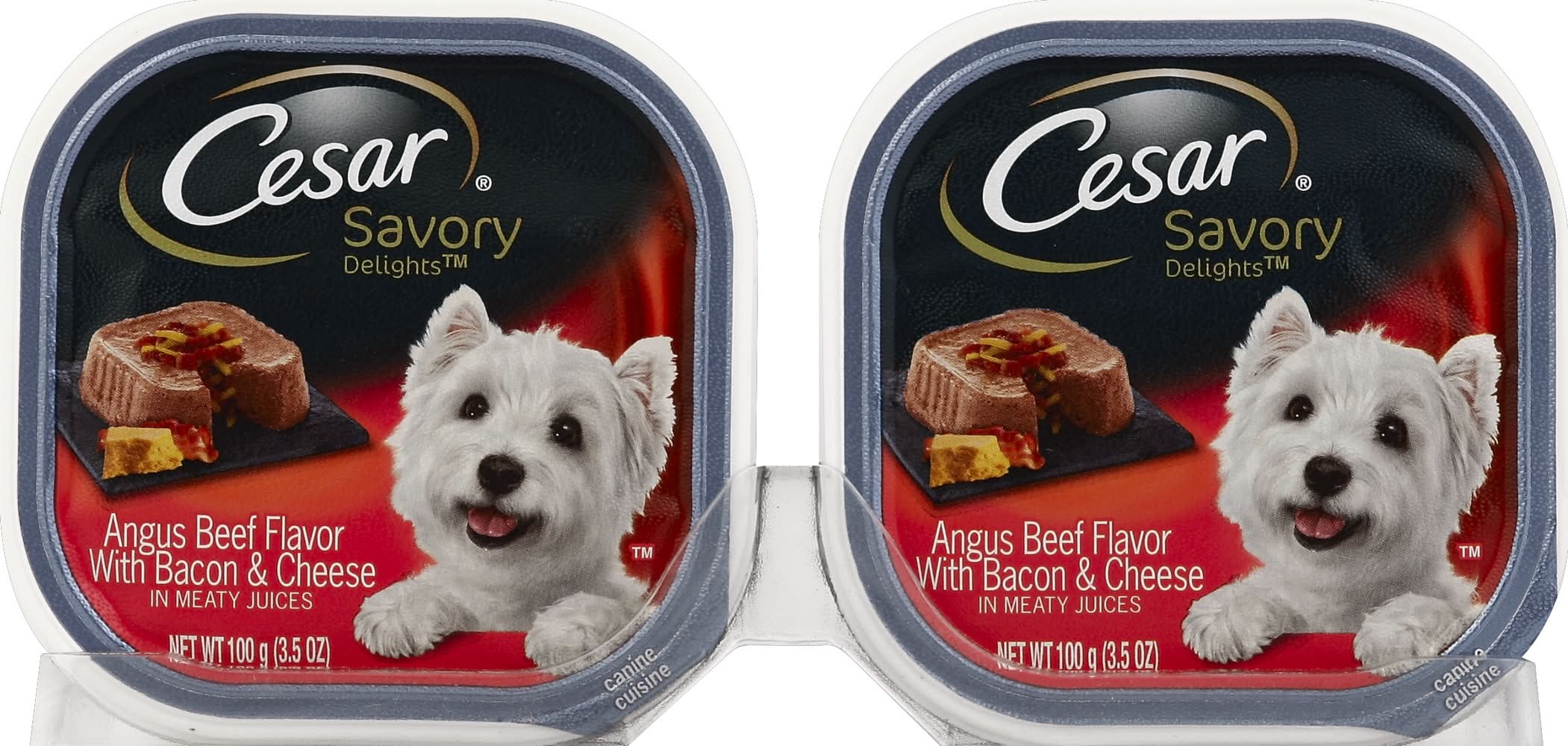 Cesar Bacon & Cheese Wet Dog Food, Angus Beef (3.5 oz)