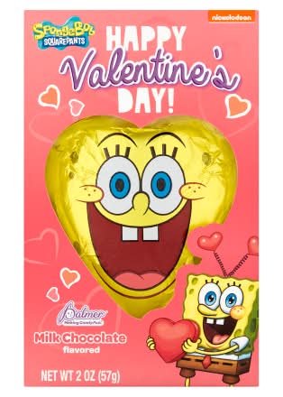 Palmer Nickelodeon Spongebob Squarepants Valentine's Day Candy, Milk Chocolate (12 oz)