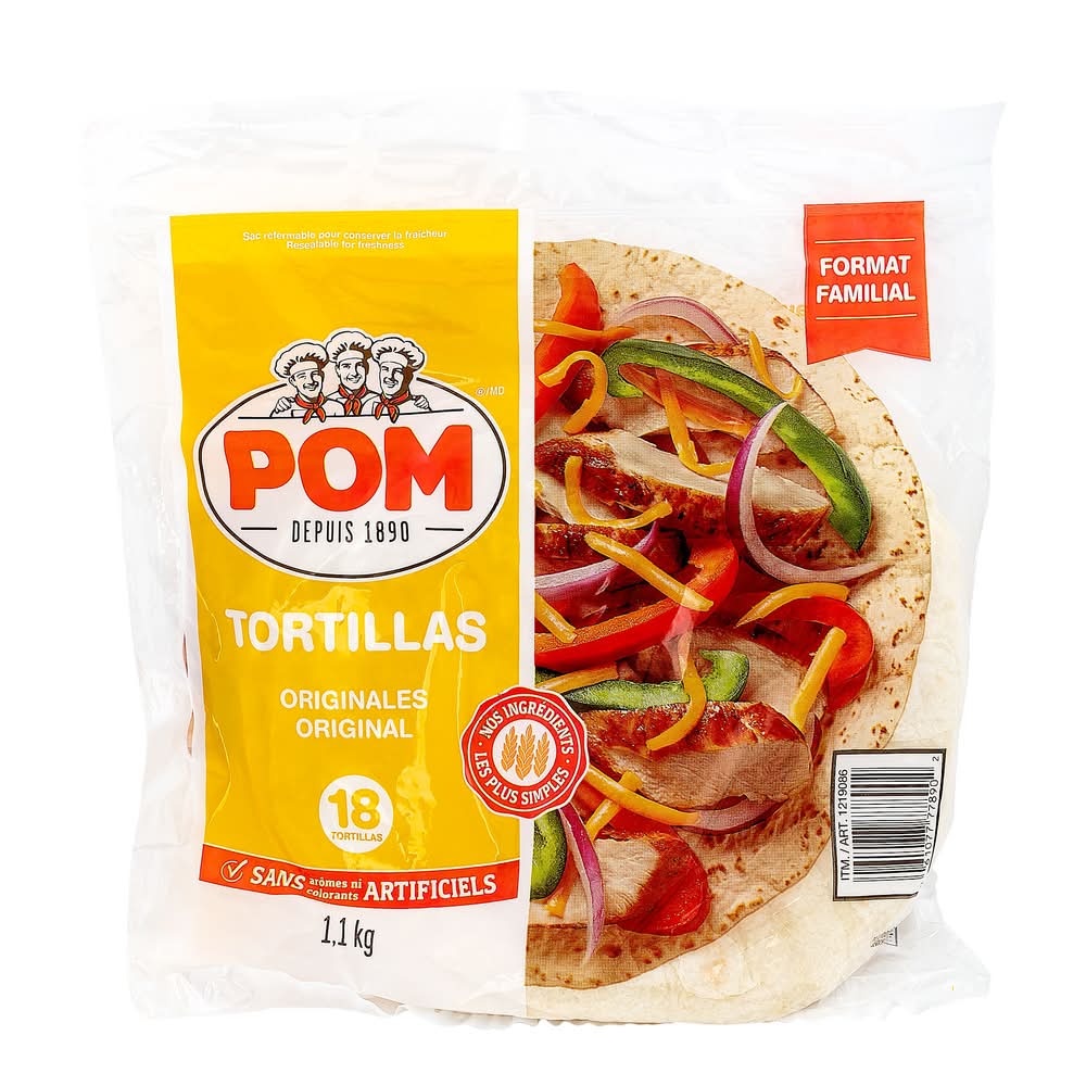 Pom - Tortillas Originales 10 Po, Paquet De 18 / Pom 10-In Original Tortillas, Pack Of 18
