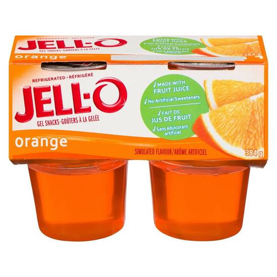 Jell-O Orange Gel Snacks (4x96g)