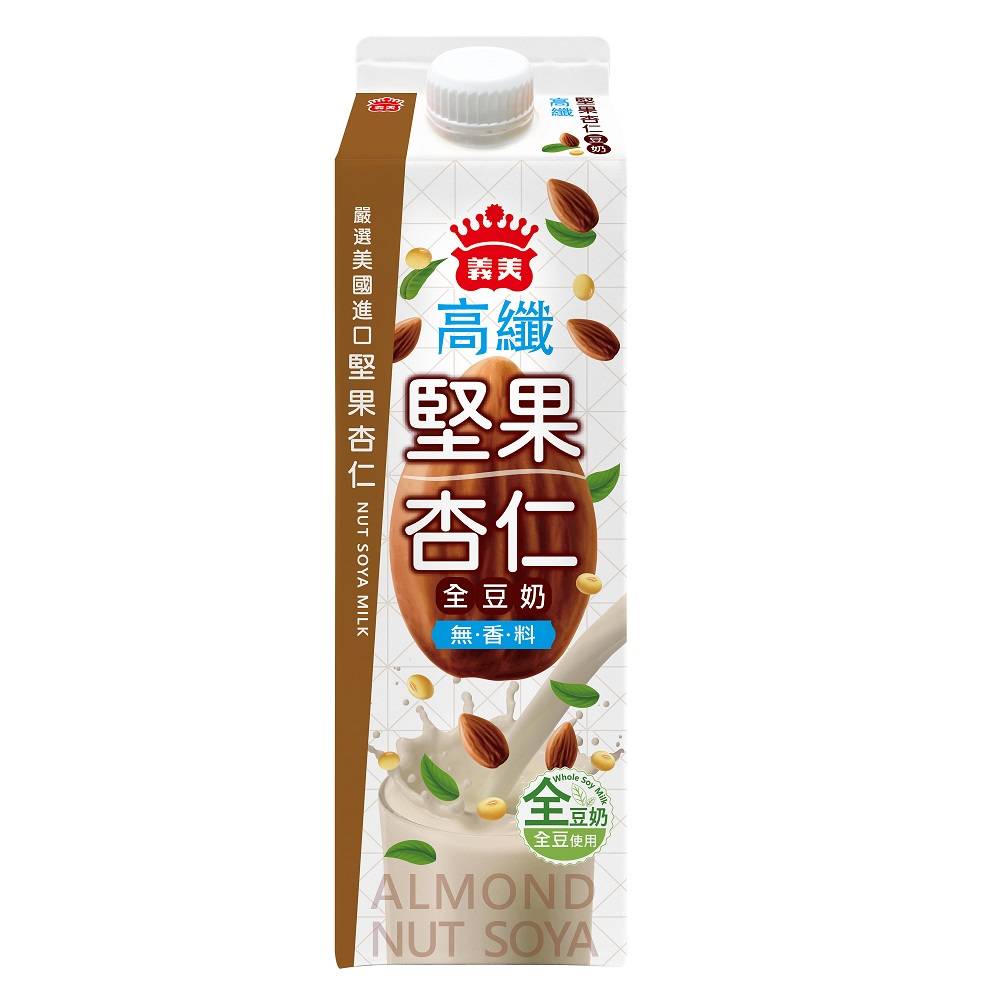 義美高纖堅果杏仁全豆奶900ml※實際到貨效期約4天以上 <900ml毫升 x 1 x 1BOTTLE瓶>