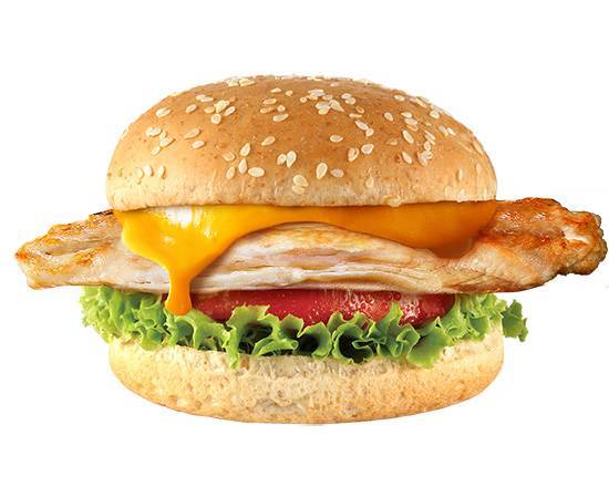 原塊嫩雞起司漢堡Grilled Chicken Breast Burger with  Cheese