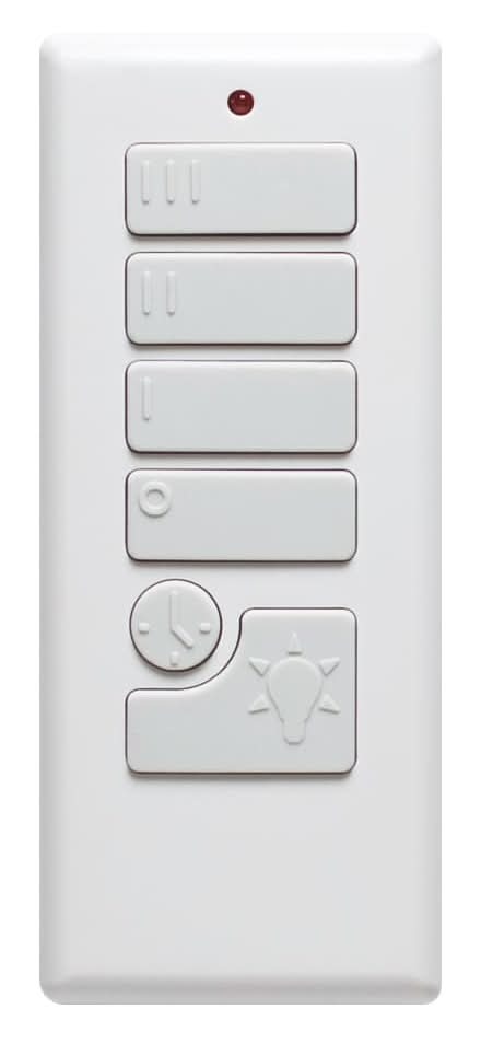Harbor Breeze Universal 4.72-in 3 -Speed 3 -Setting White Plastic Indoor/Outdoor Slope Ceiling Compatible Handheld Ceiling Fan Remote with Receiver Included