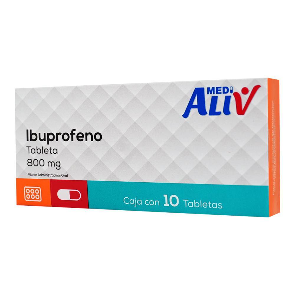 Medialiv ibuprofeno tabletas 800 mg (10 piezas)