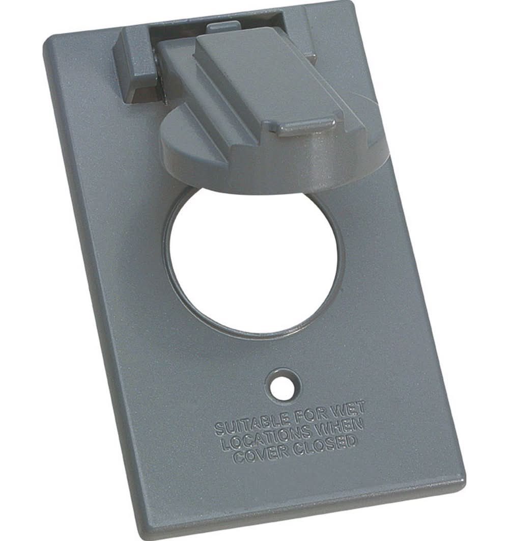 Sigma Engineered Solutions Rectangle Die-Cast Metal 1 Gang 4.57 In. H X 2.83 In. W 15/20 Amp Recepta