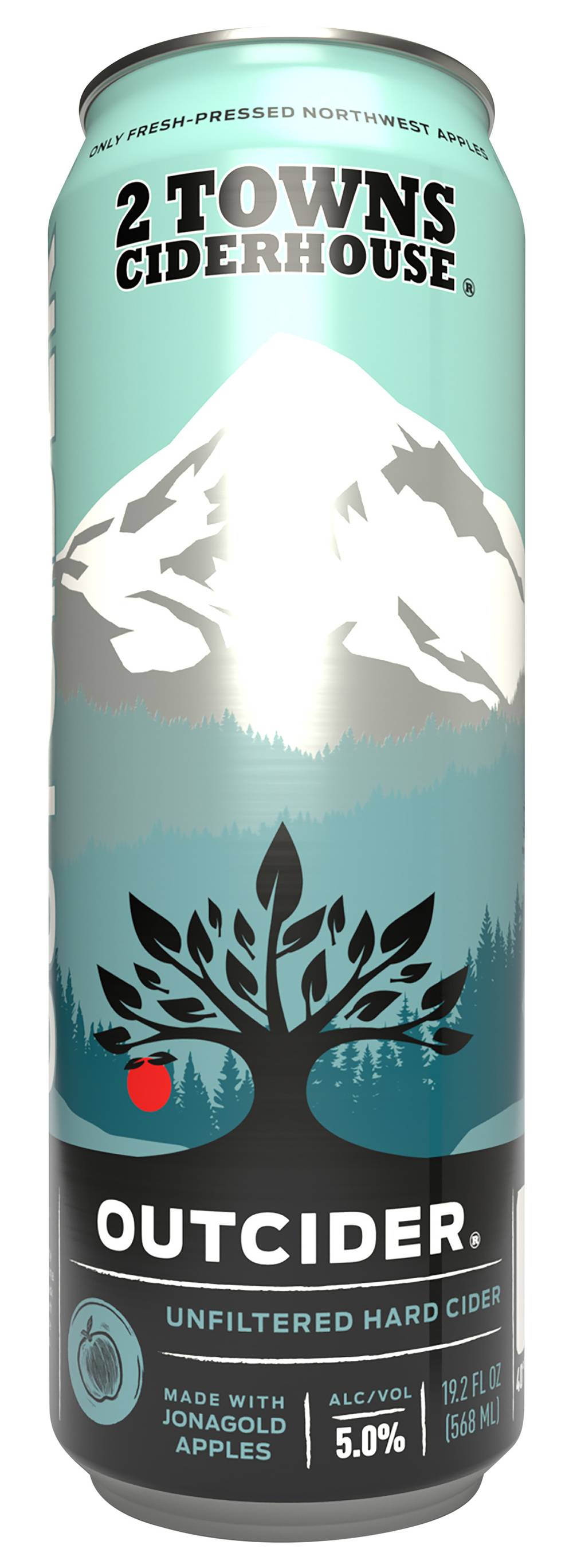 2 Towns Ciderhouse Unfiltered Apple Hard Cider (19.2 fl oz)