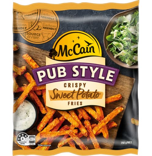 McCain Straight Cut Sweet Potato Chips, Pub Style (750g)