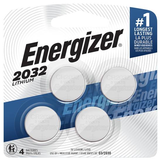 Energizer 2032 Lithium 3v Batteries (4 batteries)