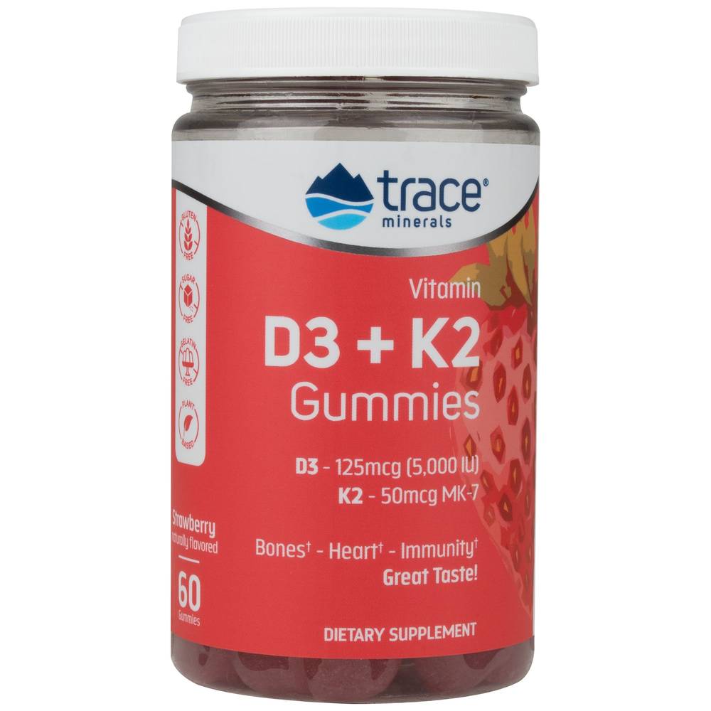 Vitamin D3 + K2 - Strawberry(60 Gummies)