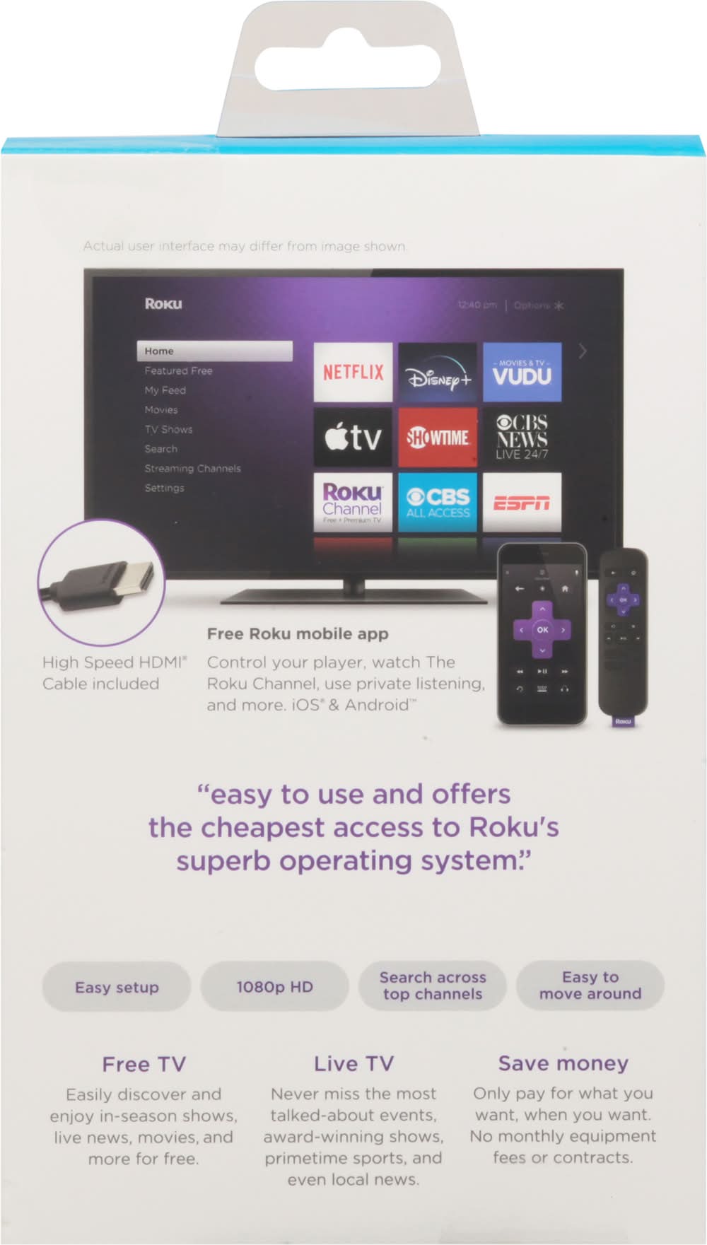 1080P HDMI HD TV A/V Cable Cord for Roku 2 HD 2720 R W 2720X