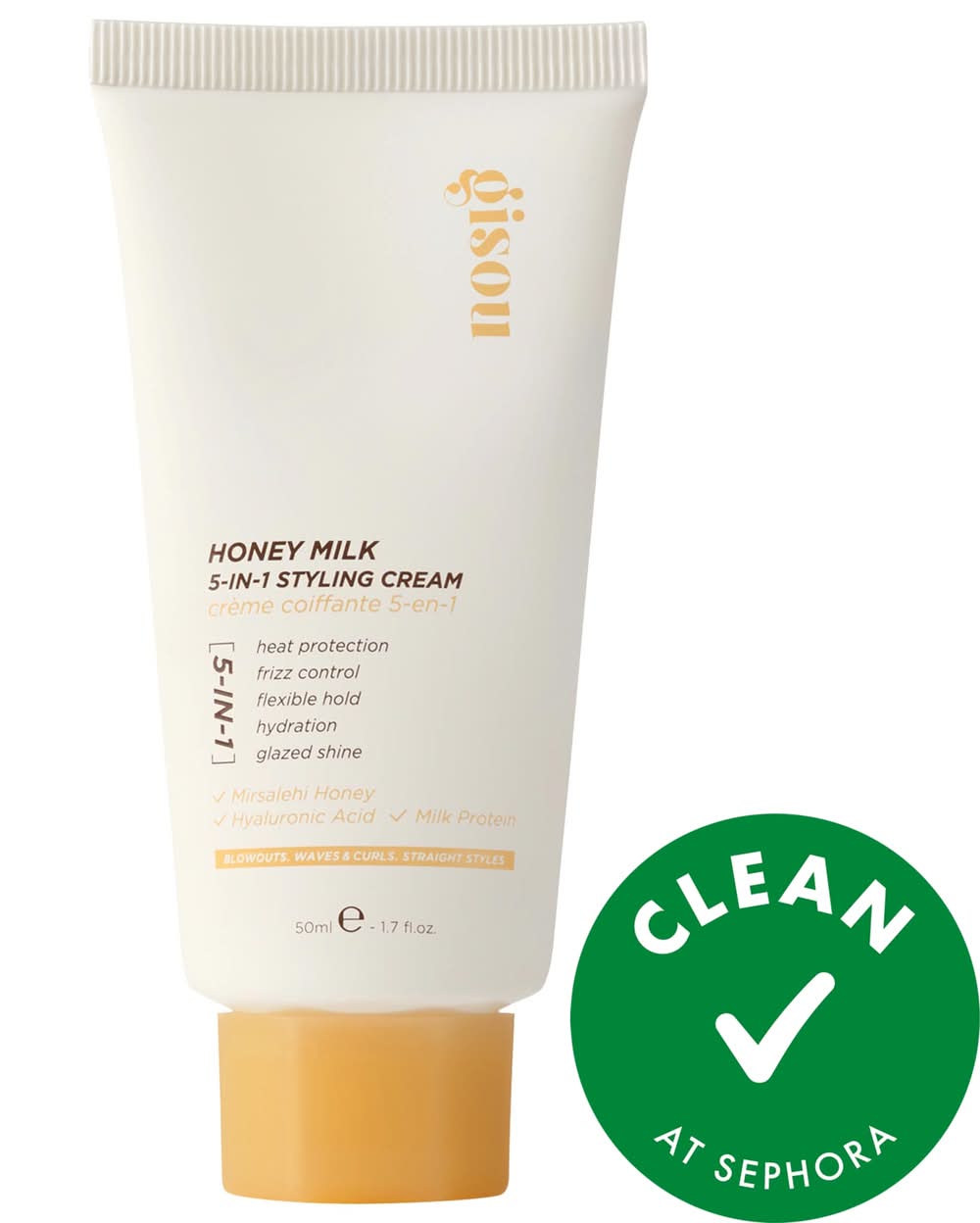 Gisou Mini Honey Milk 5-in-1 Styling Cream 1.69 oz/50ml | Postmates