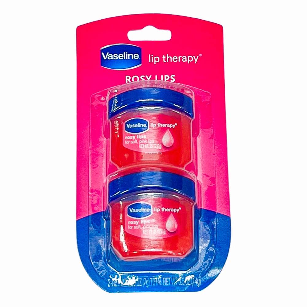 Vaseline Lip Therapy Fragrance Free Rosy Twin pack (0.25 oz, 2 ct)