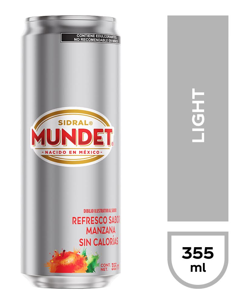 Sidral Mundet · Refresco light, manzana (355 ml)