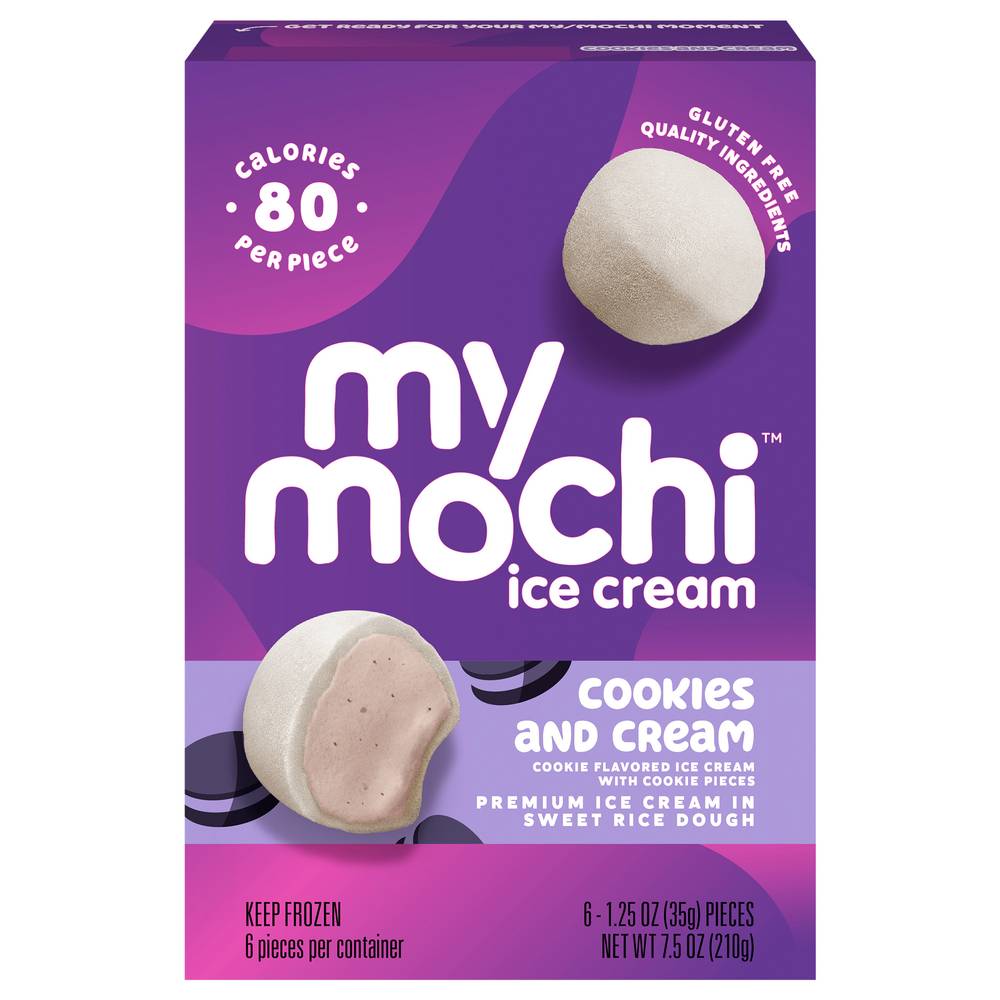 My/Mochi Cookies & Cream Ice Cream in Sweet Rice Dough (9.1 oz)