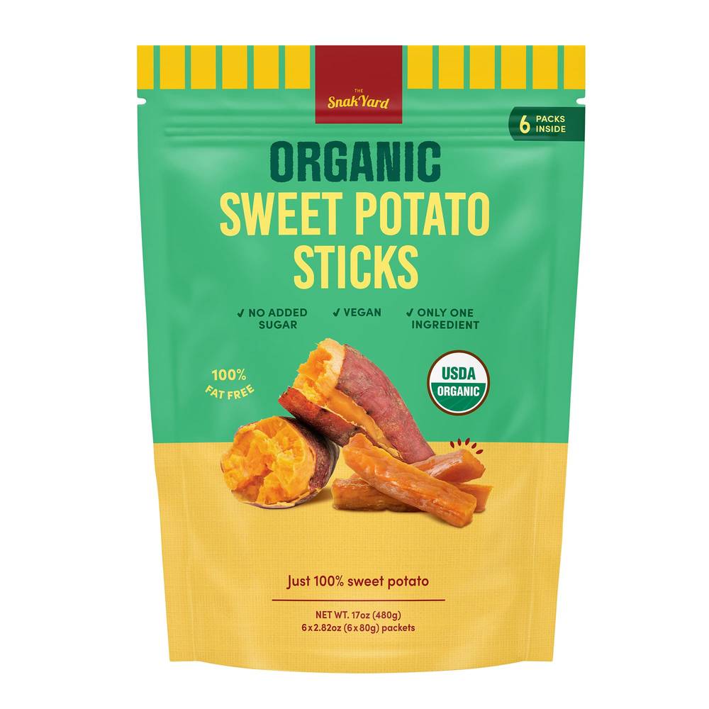 The Snak Yard Organic Sweet Potato Sticks (2.82 oz, 6 ct)