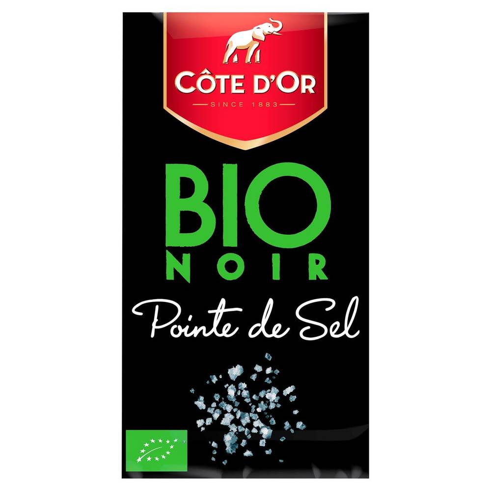 Côte d''Or BIO Tablette De Chocolat Noir Pointe de Sel 90 g