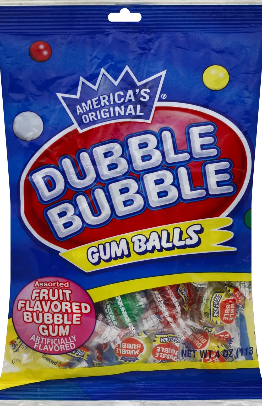 Dubble Bubble Gum Balls, Assorted Flavors (4 oz)
