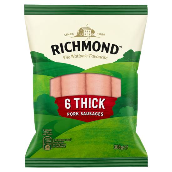 Richmond Thick Pork Sausages (6 pack)