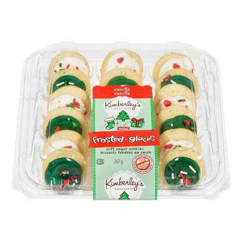 Kimberley's Bakeshoppe Vanilla Frosted Mini Soft Sugar Cookies Christmas (267 g)