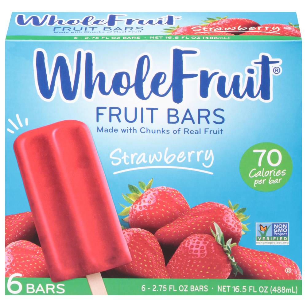 Whole Fruit Strawberry Bars (16.5 fl oz, 6 ct)