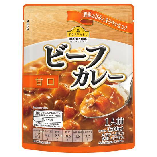 トップバリュベストプライス ビーフカレー甘口 200g