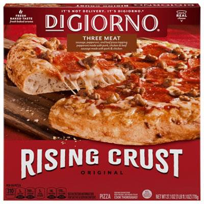 Digiorno Original Rising Crust Three Meat Frozen Pizza Box - 12In 27.1 Oz - 27.1 Oz