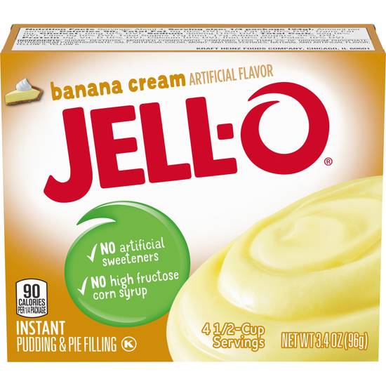 Jell-O Banana Cream Flavor Pudding & Pie Filling Mix