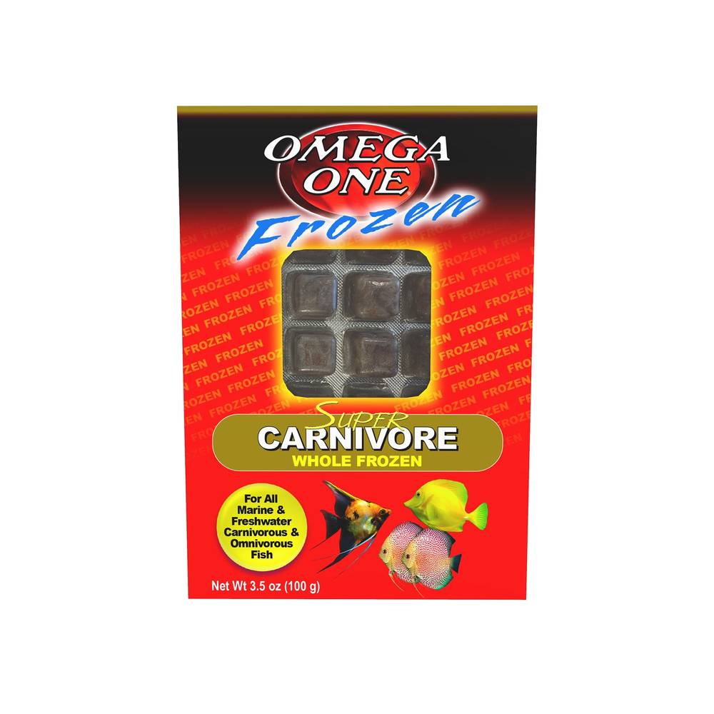 Omega™ One Frozen Super Carnivore Fish Food (Size: 3.5 Oz)