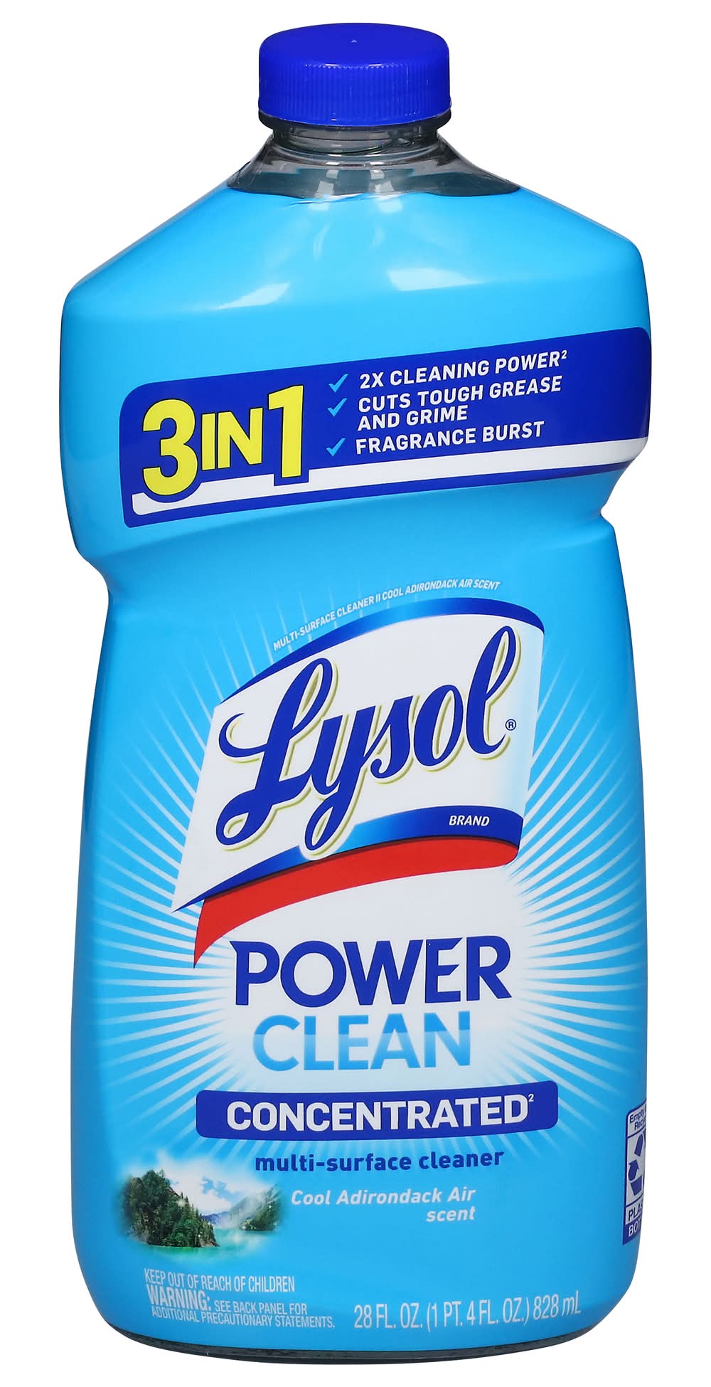 Lysol Multi-Surface Cleaner Sanitizing and Disinfecting Pour Clean and Deodorize, Cool Adirondack Air (28 fl oz)