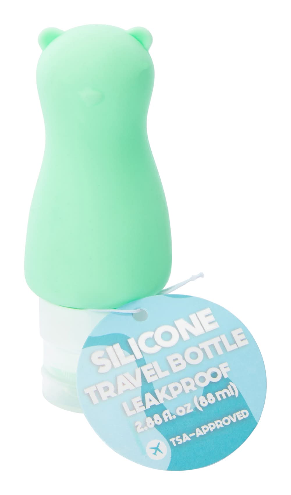 Animal Shaped Silicone Travel Bottle Green Bear