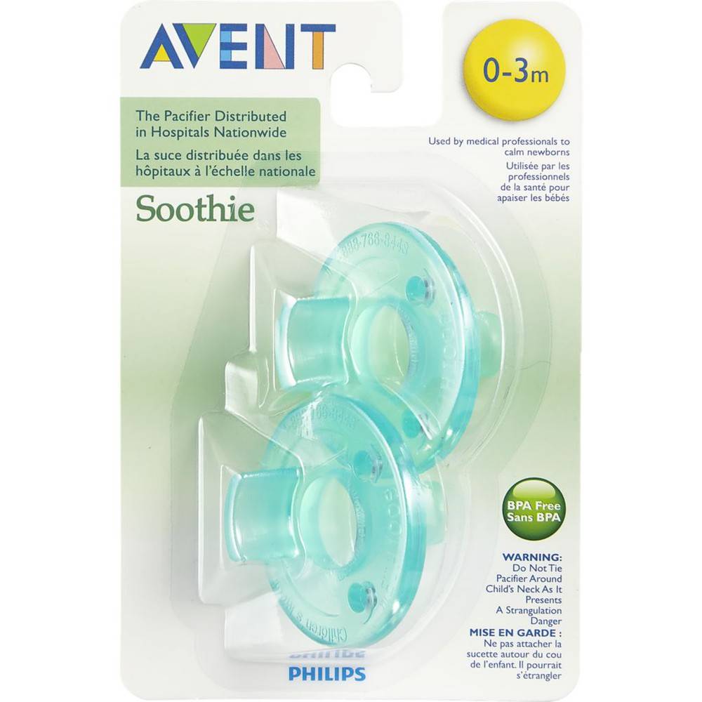 Avent Soothie Pacifier, 0 -3 Months, Green (980 g)