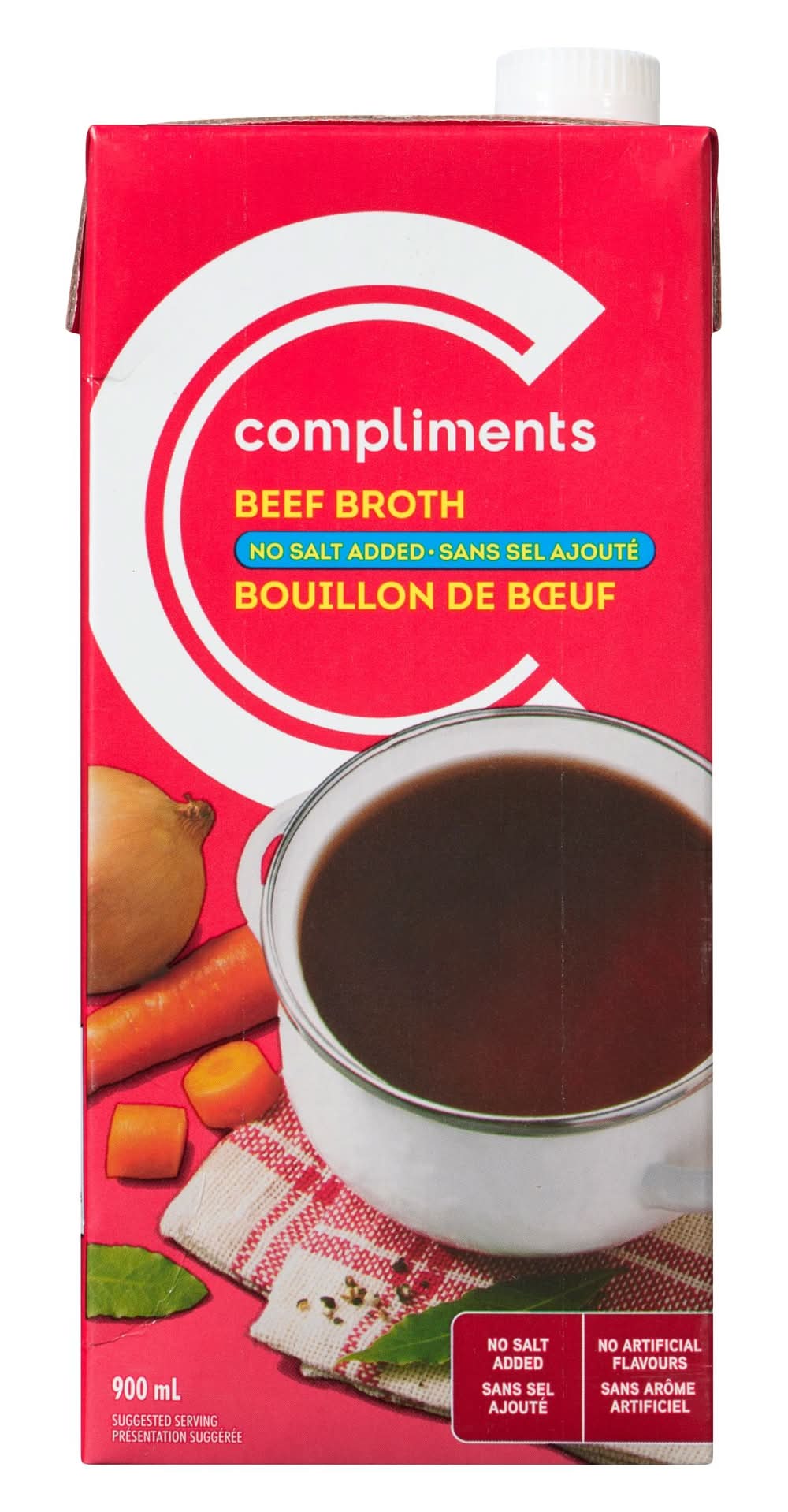 Compliments Balance Beef No Salt Added Broth (900 g)