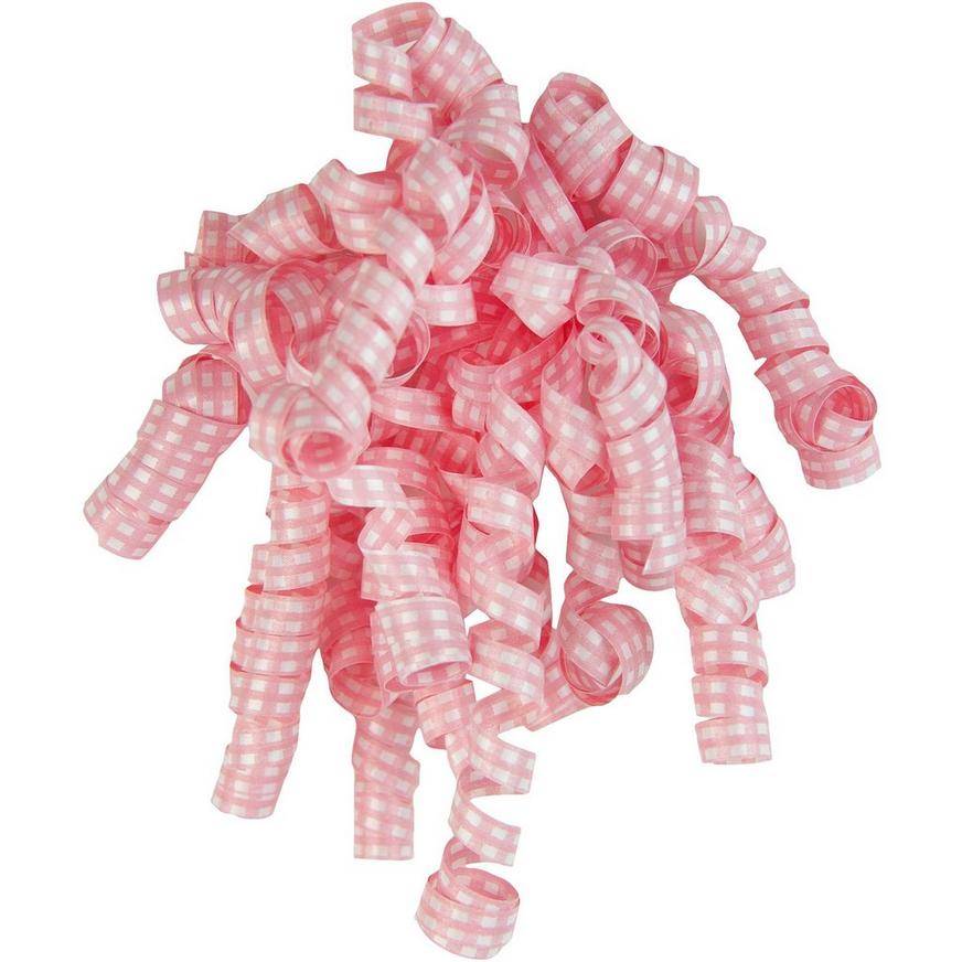 Party City Gingham Curly Bow (pink)