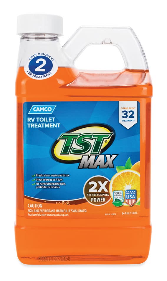Camco TST MAX RV Toilet Treatment, Citrus Scent, 64 oz in Black | Camping World